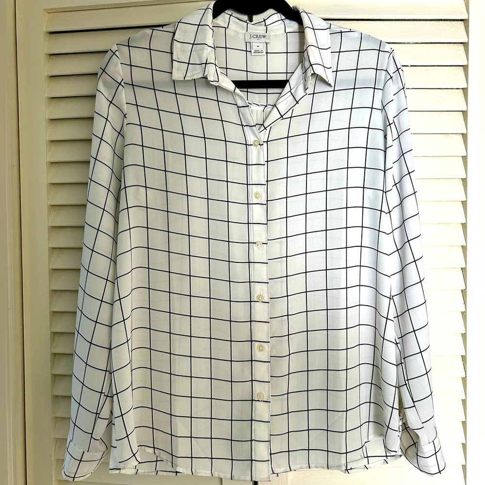 J. Crew windowpane button down